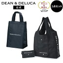 ディーンアンドデルーカ クーラーバッグ M ＆ショッピングバッグ Black ギフトバッグ付き DEAN&DELUCA ブランド人気のロゴ入りバッグ ショッピングバッグ 保冷バッグ エコバッグ 母の日