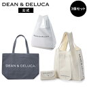 ディーンアンドデルーカ 人気バッグ3点セット DEAN&DELUCA(ミニマムエコバッグ/ショッピングバッグ/トートバッグL チャコールグレー) 母の日