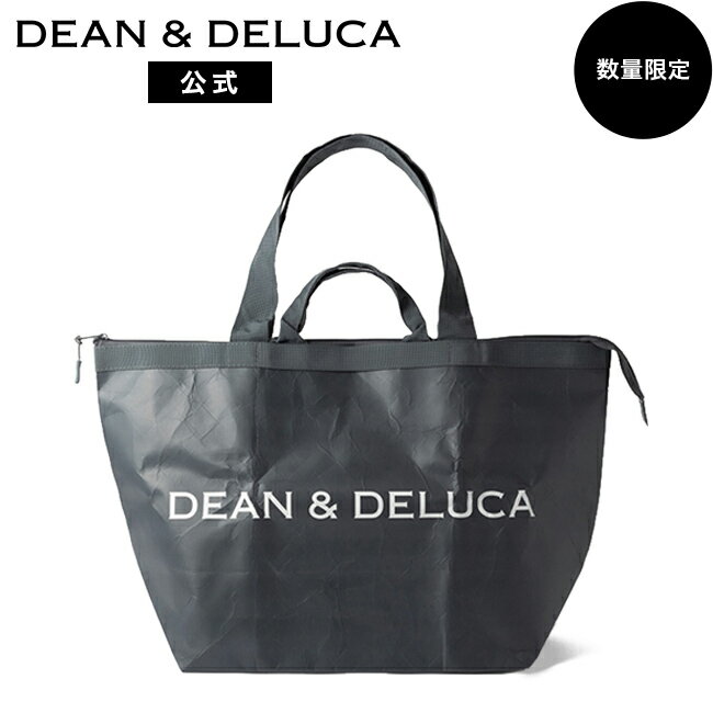 ディーンアンドデルーカ トラベルバッグ再生PET チャコールグレー DEAN&DELUCA人気 ロゴ入り おしゃれ シンプル マイバッグ コンパクト 軽量 便利 お買い物バッグ 持ち手 ポーチ 母の日