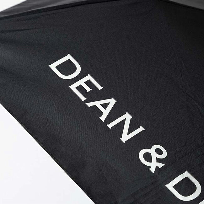 ディーンアンドデルーカ 折り畳み傘（晴雨兼用）ブラック DEAN&DELUCA人気 ロゴ入...
