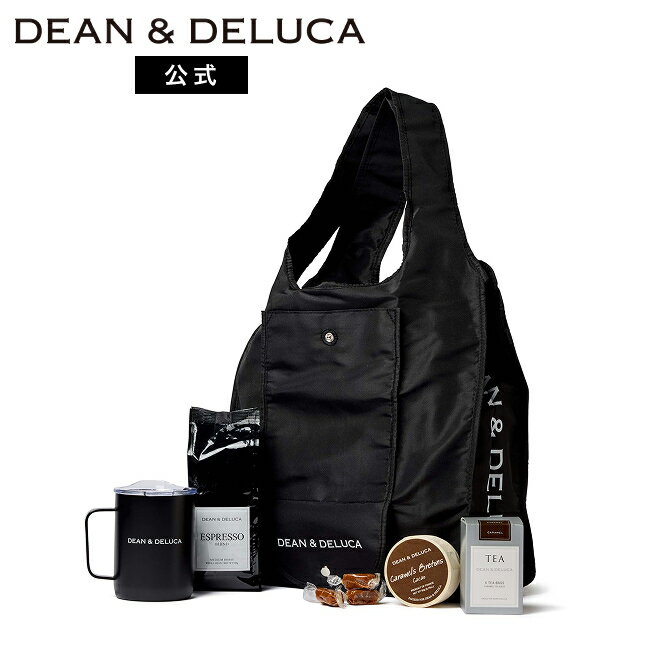 ディーンアンドデルーカ ショッピングバッグブラックキャラメルセットDEAN&DELUCAエスプレッソ コーヒ..