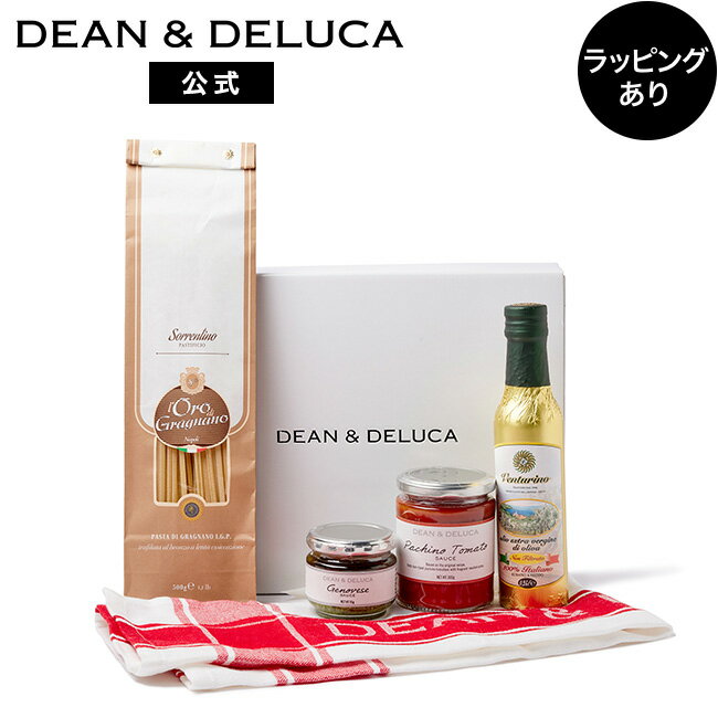 ディーンアンドデルーカ パスタ&ソースギフト DEAN&DELUCA本格的 贅沢 イタリアン スパゲッティ トマトソース ジェノベーゼ オリーブオイル タオル お返し 内祝い 手土産 ギフト プレゼント 父の日 お中元 母の日のサムネイル