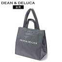 楽天DEAN ＆ DELUCA 公式ディーンアンドデルーカ クーラーバッグ グレーL DEAN&DELUCA人気 エコバッグ ファスナー付き 持ち手 折りたたみ コンパクト レジ袋 お買い物バッグ 大容量 三段重やペットボトルも収納可 ピクニック アウトドア おしゃれ シンプル 母の日