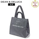 楽天DEAN ＆ DELUCA 公式ディーンアンドデルーカ クーラーバッグ グレーL DEAN&DELUCA人気 エコバッグ ファスナー付き 持ち手 折りたたみ コンパクト レジ袋 お買い物バッグ 大容量 三段重やペットボトルも収納可 ピクニック アウトドア おしゃれ シンプル 母の日