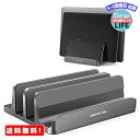 MR:AboveTEK 縦型ノートパソコンスタンド 3スロット コンピュータ/タブレット/携帯電話用 すべてのノートパソコンモデルに対応 最大17.3インチ 高耐久 光沢アルミニウム デスクトップホルダー 滑り防止シリコングリップ シルバー