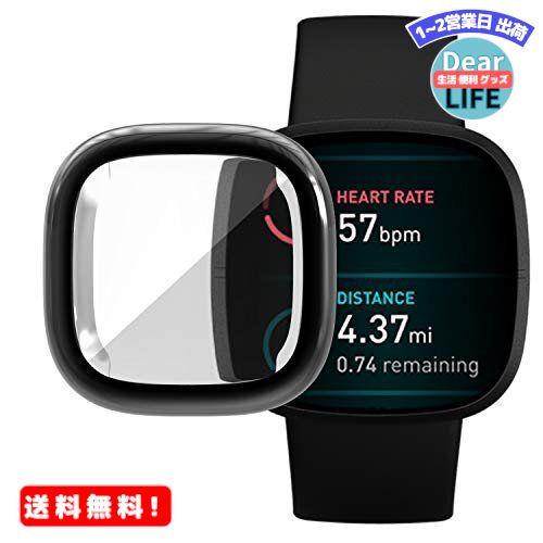 MR:Fitbit Versa 3 P[X Fitbit Sense \tgP[XyELMKzSʕی ϏՌ _炩 bL EȒP TPU EIb` یP[X ^ Jo[ tBbgrbg Versa3 / Sense op[ ΉiubNj