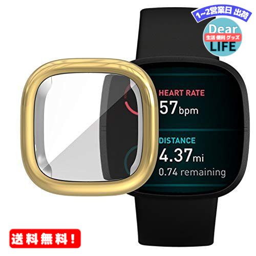 MR:Fitbit Versa 3 P[X Fitbit Sense \tgP[XyELMKzSʕی ϏՌ _炩 bL EȒP TPU EIb` یP[X ^ Jo[ tBbgrbg Versa3 / Sense op[ ΉiS[hj