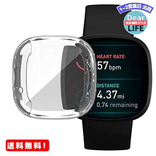 MR:Fitbit Versa 3 P[X Fitbit Sense \tgP[XyELMKzSʕی ϏՌ ߗ _炩 EȒP TPU EIb` یP[X ^ Jo[ tBbgrbg Versa3 / Sense op[ ΉiNAj