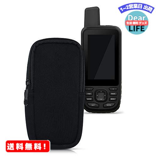 MR:kwmobile 保護ケース 対応: Garmin GPSMAP 66s / 66st / 66i - 自転車 GPS ネオプレン クッション 耐衝撃 - 黒色