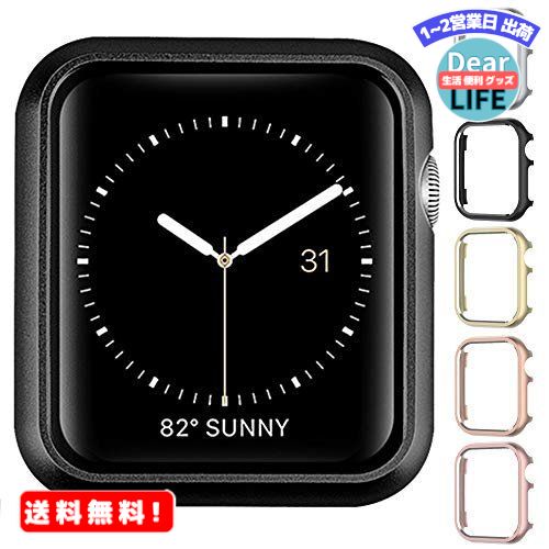 MR:Miimall Apple Watchop[ P[X yʌ^ ϏՌ ȒP Vv ^bNގ AbvEHb`Series6 SE 5 4Jo[(ubN 44mm)