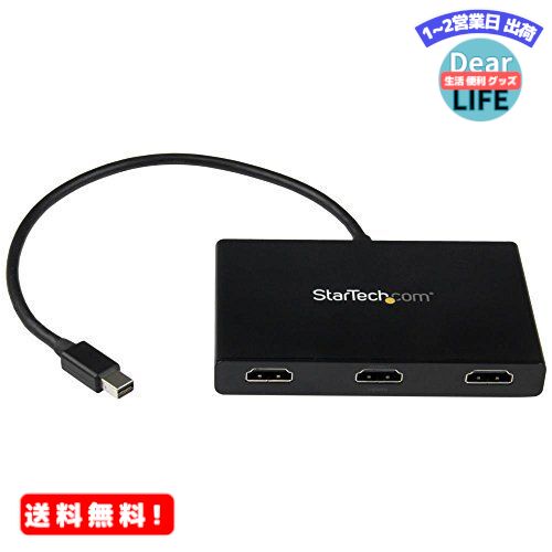 MR:StarTech.com 3ݡMSTϥ Mini DisplayPort - 3x HDMI ޥ˥ץå 4Kб WindowsΤб MSTMDP123HD