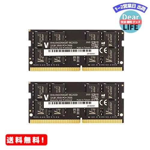 MR:v-color Hynix IC ΡPCѥ DDR4 2666MHz PC4-21300 64GB (32GB2) SO-DIMM 2Gx8 1.2V CL19 iMacб ̵ݾڡʱʵݾڡTN432G26D819K-VC