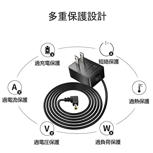 オムロン用の電源 Punasi 長さ：200cm PSE認証 OMRON電子血圧計用のACアダプタ HEM-8713-N デジタル自動血圧計