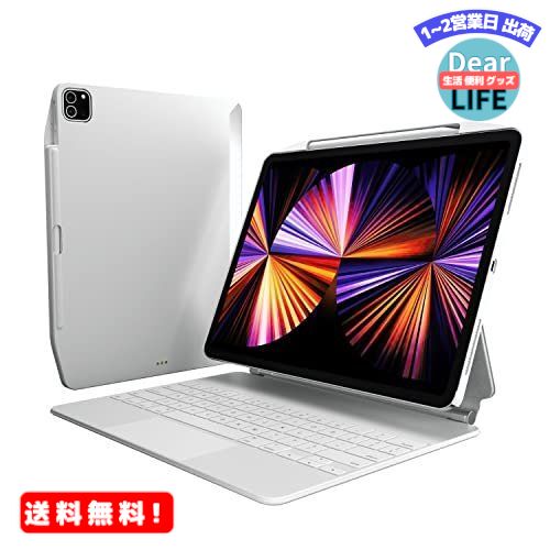 MR:【SwitchEasy】 iPad Pro 12.9 2021 対応 ケース Apple Pencil 充電 ペン収納 カバー 純正 Magic Keyboard Smart Keyboard Folio 対応 保護ケース Apple iPadPro12.9 第5世代 アイパッドプロ 12.9インチ 2021年 対応 CoverBuddy ホワイト