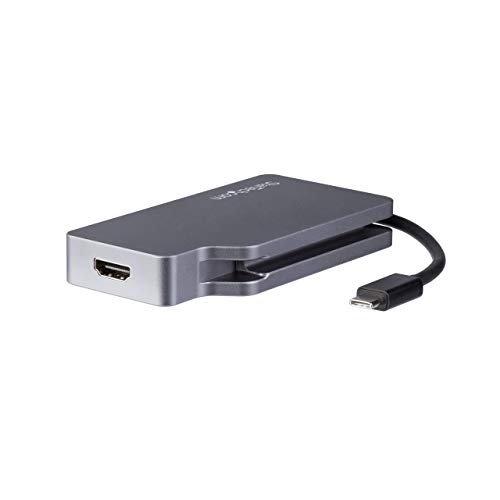 MR: StarTech.com USB Type-C接続マルチディスプレイアダプタ 4K/60Hz対応 スペースグレー VGA/DVI/HDMI/mDP出力対応 CDPVDHDMDP2G 2