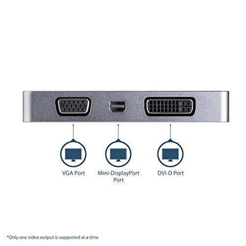 MR: StarTech.com USB Type-C接続マルチディスプレイアダプタ 4K/60Hz対応 スペースグレー VGA/DVI/HDMI/mDP出力対応 CDPVDHDMDP2G 3