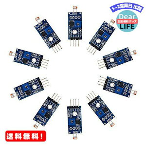 MR:OSOYOO デジタル光強度検出 感光性センサーモジュール 高精度な光検出器 センサー敏感度可調整 4ピン Arduinoと互換 10個セット