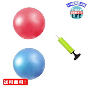 MR:ヨガボール バランスボール ミニ ストレッチボール ピラティスボール 20cm フィットネスボール エクササイズ ボール 2個セット(ピンク1個+ブルー1個)