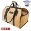 MR:CARBABY 薪バッグ 2way使用 ログキャリー 薪ケース 持ち運び用 ハンドル付き ストーブアクセサリー 帆布製 防水（カーキ色）