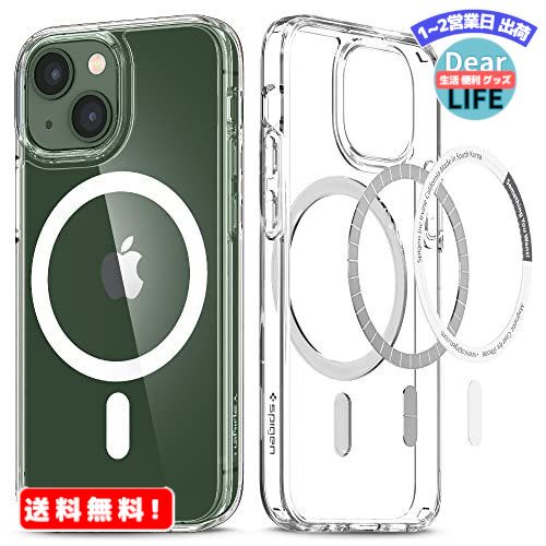 Spigen iPhone13 mini 用 ケース MagSafe対応 マグネット搭載 2重構造 米軍MIL規格取得 耐衝撃 すり傷防止 マグセーフ 適用カバー ワイヤレス充電対応 ウルトラ・ハイブリッド マグ ACS03322 …