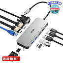 MR:デュアルHDMI ICZI USB C ハブ 11-in-1 Type C ハブ トリプルディ ...