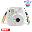 MR:kinokoo Fujifilm チェキ instax mini 8/mini8 /mini9 ケース instax mini 9/mini8/mini8 カメラケース ハード PVC カバー ショルダーストラップ付き チェキフォトステッカー付き(透明)