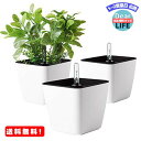 MR:T4U 13.5cm 植木鉢 自己給水プランター 水位計付き 現代風 フラワーポット 観葉植物 ...