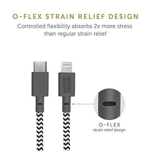 MR:NATIVE UNION [ネイティブユニオン] BELT Cable USB-C to ライトニング データ同期 急速充電ケーブル [MFi認証] iPhone/iPad対応 (1.2m)(Zebra) 2