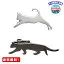 ネクタイピン（3000円程度） MR:Yoursfs ネクタイピン 猫 セット 2本 ブラック シルバー かわいい ねこ ネクタイピン おしゃれ おもしろ ユニーク ネクタイ ピン ブランド メンズ アクセサリー ネコ プレゼント