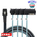 MR:Cablecc内部ミニSAS SFF - 8087 36ピンホストをターゲット4 SFF - 8482 SASハードディスクとSATA電源ケーブル100 cm Cablecc