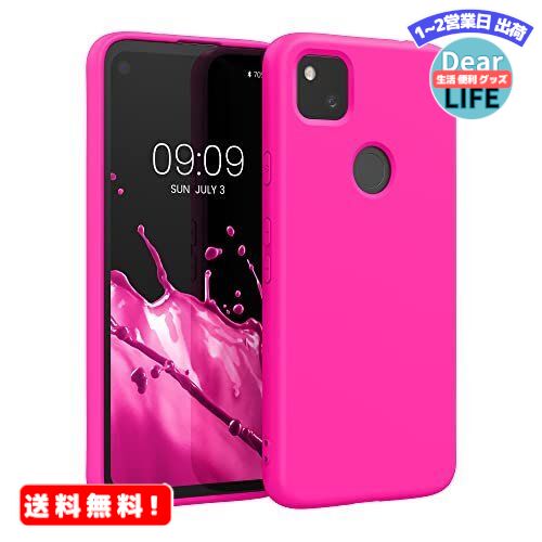 MR:kwmobile 対応: Google Pixel 4a ケース - 極薄 衝撃吸収 TPU シリコンケース - マイクロファイバー 加工