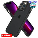 MR:Spigen iPhone13 Pro 用 ケース 半透明 マット感 2重構造 黄ばみなし 指紋防止 米軍MIL規格取得 耐衝撃 TPU バンパーケース すり傷防止 ワイヤレス充電対応 ウルトラ・ハイブリッド マット ACS03621 (フロスト・ブラック)