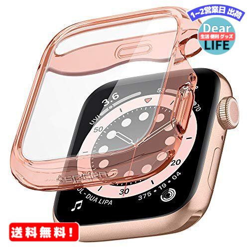 MR:Spigen Apple Watch ケース 40mm 全透明 全面 クリア 耐衝撃 画面 一体型 カバー 落下 衝撃 吸収 TPU PC 薄型 SE2 / SE/Series 6 / Series 5 / series 4 対応 ウルトラ・ハイブリッド ACS01840 (ローズ・クリスタル)