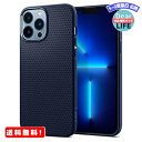 MR:Spigen iPhone 13 Pro Max ケース TPU ソフト ケース マット 滑り止め 耐衝撃 米軍MIL規格取得 傷防止 指紋防止 衝撃吸収 ワイヤレス充電対応 リキッド・エアー ACS03202 (ネイビー・ブルー)