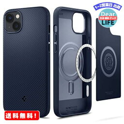 MR:Spigen iPhone14Plus ケース Magsafe対応 マグネット搭載 TPU ワイヤレス充電対応 米軍MIL規格取得 耐衝撃 すり傷防止 マグ・アーマー マグフィット ACS04919 (ネイビー・ブルー)