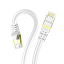 MR: 4m Veetop CAT8 LANケーブル カテゴリ8 超高速 ギガビット 40Gbps 2000MHz SFTP 26awg 多重シールド 金メッキ RJ45 コネクタ 爪折れ防止 防水 難燃 屋外 モデム PS3 PS4 ps5 Xbox等に対応有線lanケーブル (4m-1本, 白い)