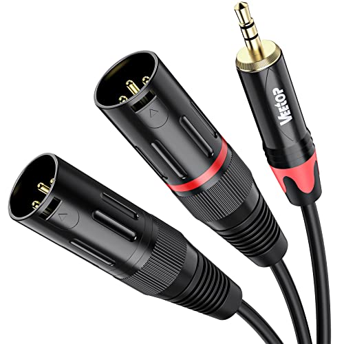 MR: 3.5mm to xlr×2，Veetop 2xlr 3.5mm 変換，3.5mm to 2 ...