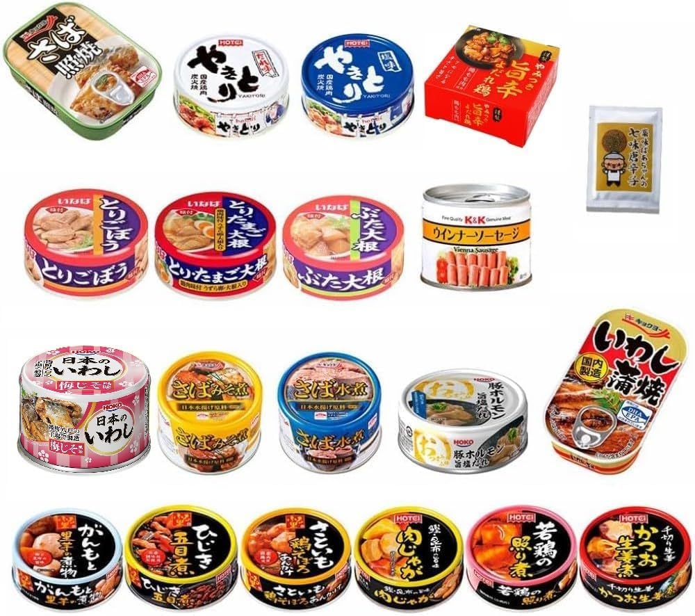 缶詰 肉 魚 野菜 19種 詰め合わせ セット 焼肉 焼き鳥 さば缶 いわし缶 ソーセージ おかず 非常食 薬味..
