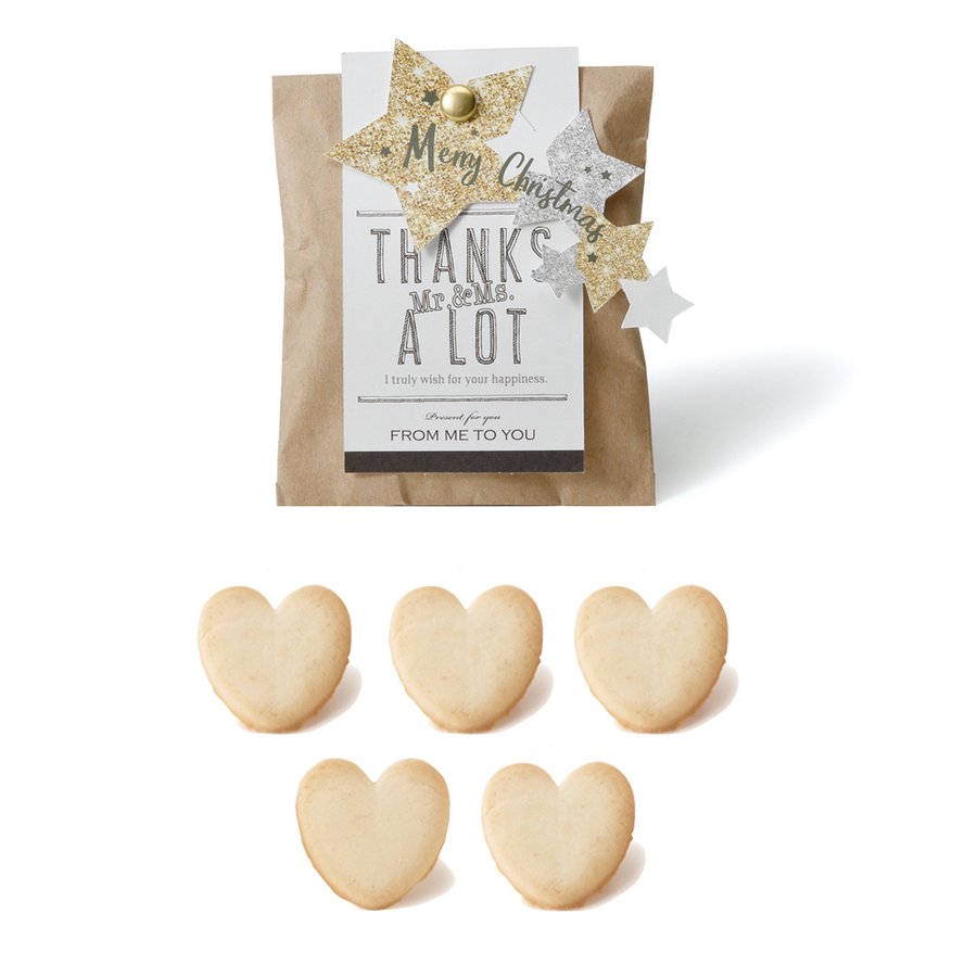 【ポイントUP】【最短11/27出荷予定】クリスマスポケット（ハートクッキー5枚入り）1個【注文受付は20..