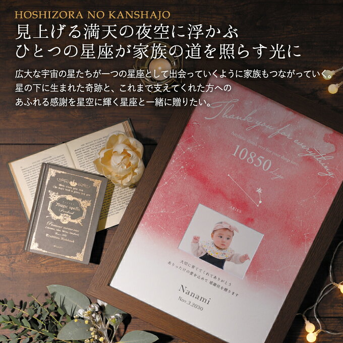 【ポイントup】【最短発送1/23】星空の感謝状 【両親プレゼント結婚式 披露宴 贈呈 両親贈呈】
