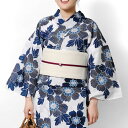 【15%OFFクーポン配布中】夏着物 つやび×雅姫 藍捺染 綿麻 紺 白地 ネイビー 花柄 古典柄 オフ白 レディース 30代 40代 50代 上品 モダン 女...