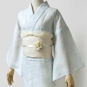 【50%OFFスーパーSALE】浴衣 和風館 レース模様 水色 レディース フェミニン モダン 上品 女性用 仕立上がり 単品 日本製