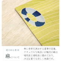 京袋帯麻シロクマサーフィンペンギンアニマル波海スポーツ夏帯黄緑青黄色水色WAKKAお太鼓一重太鼓オフホワイト