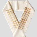刺繍 半衿 市松 金 幾何学 カジュアル 日本製 半襟 オフホワイト アイボリー ベージュ 刺しゅう