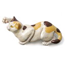 【10%OFFクーポン&エントリーでP5倍】帯留め 悪戯三毛 猫 アイボリー 黄 こげ茶 アニマル 日本製 ピューター SUU 和装小物