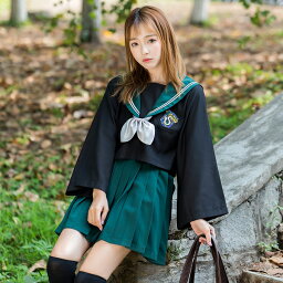 【送料無料】女子高校制服セーラー服シャツフリルスカート女の子セーラー服女子スカート制服スクールウェア 長袖卒業式 入学式コスチュームパーティグッズ