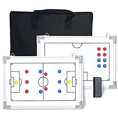 サッカー用 作戦盤 両面 コーチングボード 作戦板 サッカー ボード アルミニウム合金 作戦ボード サッカー 戦略指導 （45&amp;times;30cm）