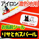 お名前シール（アイロン濃色地用） リサとガスパール ディアカーズ お名前シール ネームシール 名前つけ 入園入学 男の子 女の子 色の濃い 布製品 送料無料 iron name 柄物