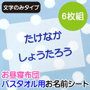 お昼寝布団・バスタオル用 お名前シート 6枚組（文字のみタイプ） 特大アイロンシート 入園 耐水 保育園 おなまえシール ネームシール ゼッケン アイロン接着 簡単接着 入園 入学 お昼寝 ネームシール 運動会 体操着 送料無料 ディアカーズ