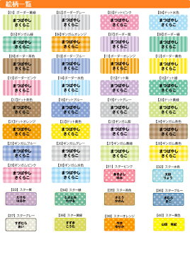 パターンお名前シールお得4点セット【ディアカーズ】【おなまえシール】【ネームシール】